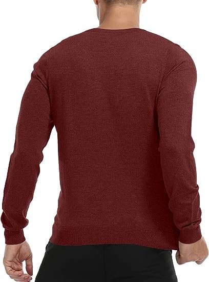 Men's Casual Slim Fit Basic Sweaters Long Sleeve Knitted Thermal Crew-Neck Pullover Sweater