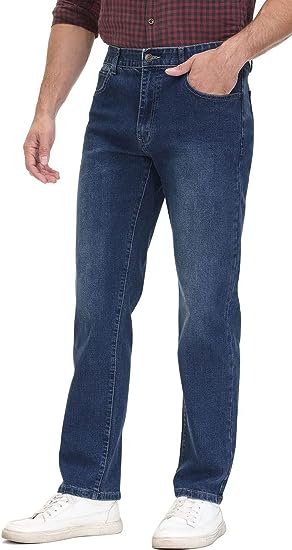 Men's Flex Waist Regular Fit Straight Leg Jeans
